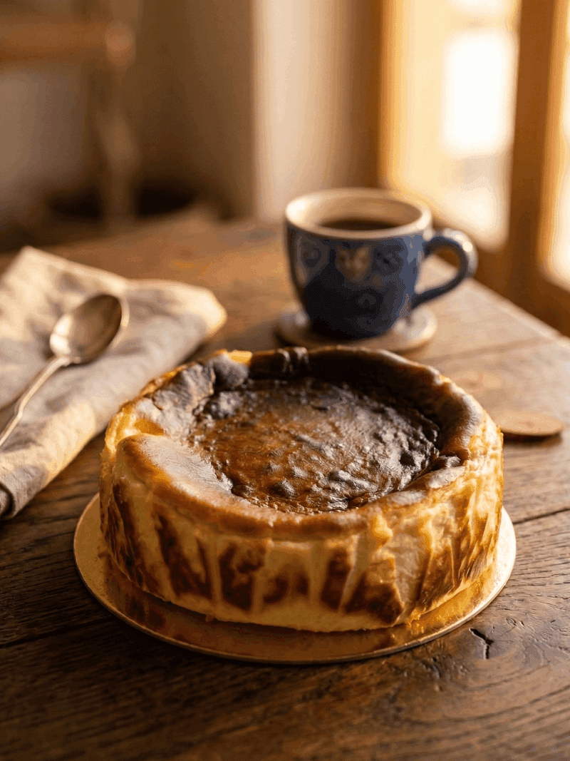 bensebastiyan San Sebastian Cheesecake, kutusunda teslimata hazır görünümü