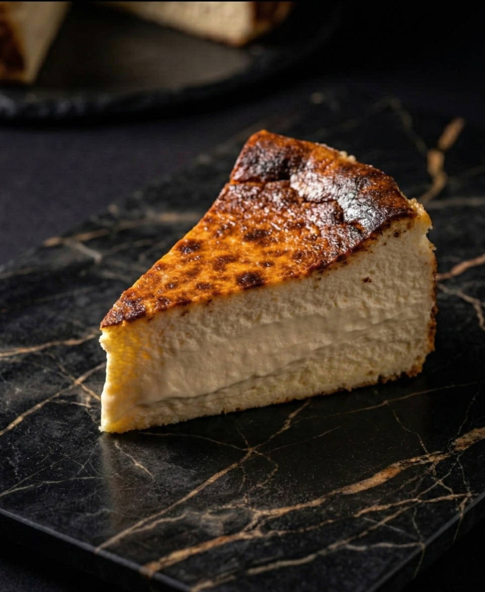 San Sebastian Cheesecake bütün görünümü